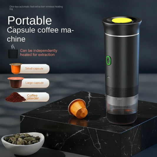 Portable Wireless Espresso Coffee Maker – 3-in-1 Electric Coffee Machine for Travel, Home & Car
