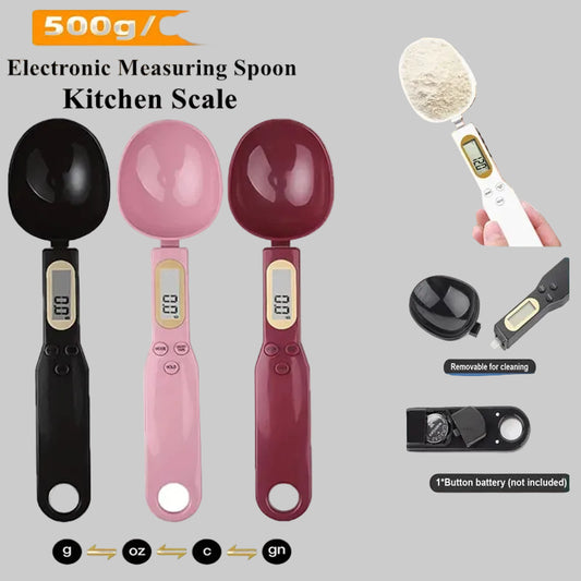 Digital Measuring Spoon Scale – LCD Kitchen Food Scale (0.1g–500g)
