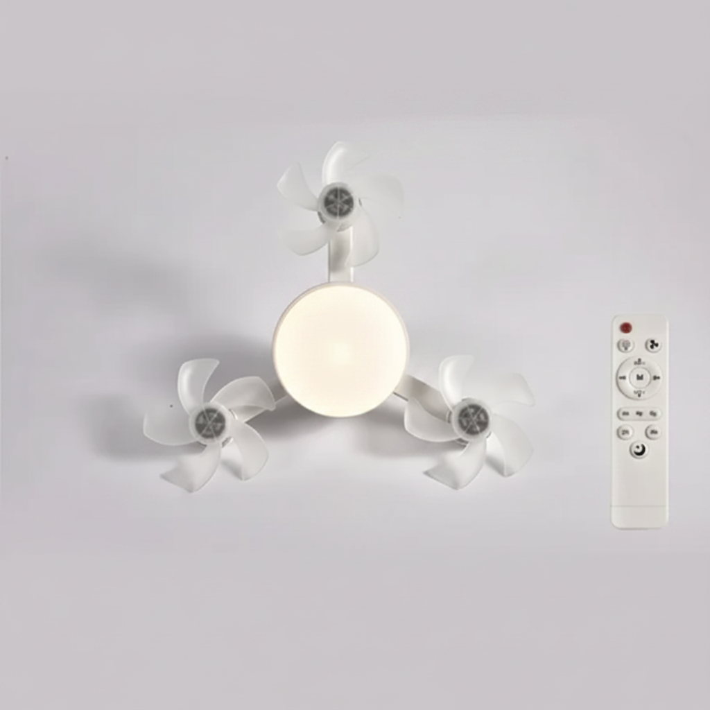Drone Ceiling Fan Light with Remote & E27 LED
