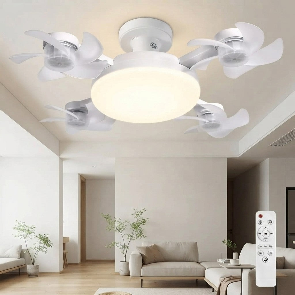 Drone Ceiling Fan Light with Remote & E27 LED